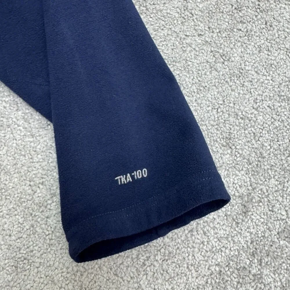 The North Face TKA 100 Full Zip Fleece Jacket Men XXL Navy Blue Warm Outdoor